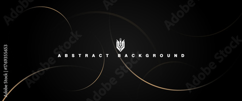 minimalist and elegant design with a touch of gold gradient. abstract black background.