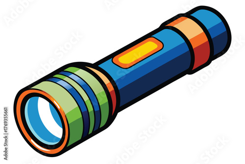 flashlight on white background
