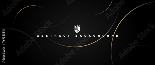 minimalist and elegant design with a touch of gold gradient. abstract black background.