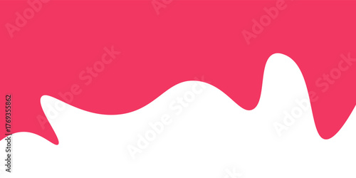 Flat style vector of a white milk splash on pink background for dairy ads, packaging,
