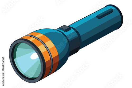 flashlight on white background