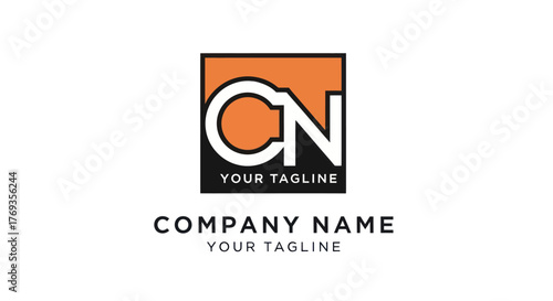 Modern CN Letter Logo Design.