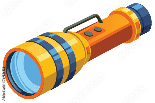 flashlight on white background