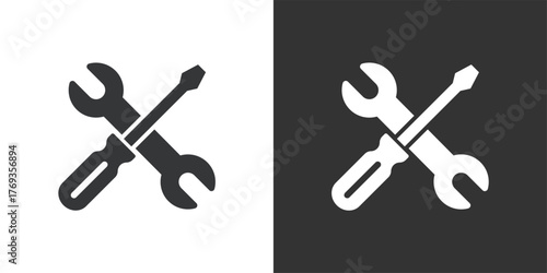 Service Tools icon. Solid glyph series icon