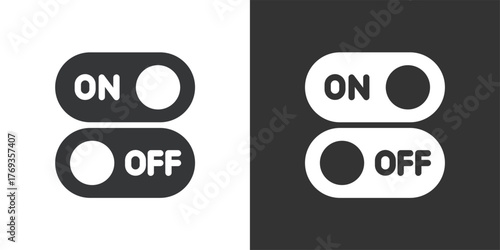 Dual Power Switch icon. Solid glyph series icon