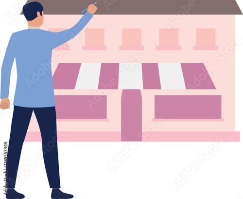 Boy is showing home church