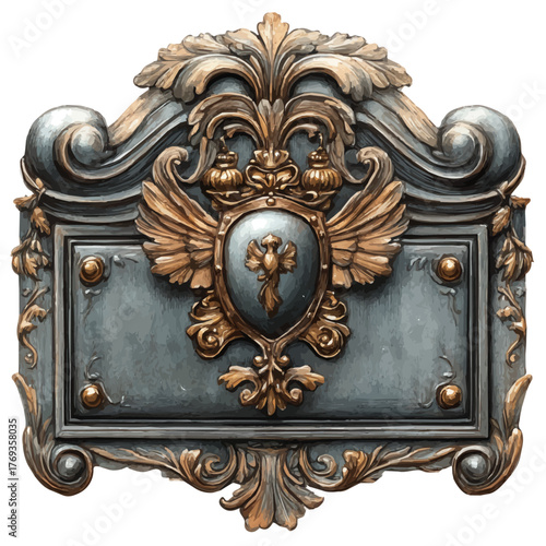 Royal Cape Clasp, watercolor painting vector, isolated on a white background.