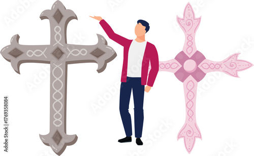 Jesus carrying cross.