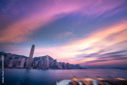 Photography Dinning in front of beautiful Victoria Harbor Hong Kong