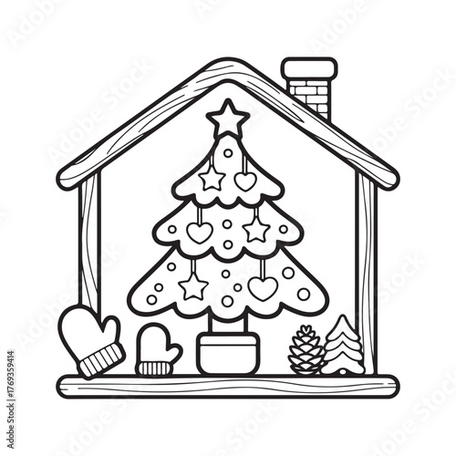 cute candle with holly bold & easy cute christmas coloring page, Whimsical Gingerbread House Coloring Pages for Kids & Adults, Christmas Coloring Pages, bold & easy cozy winter coloring book pages,