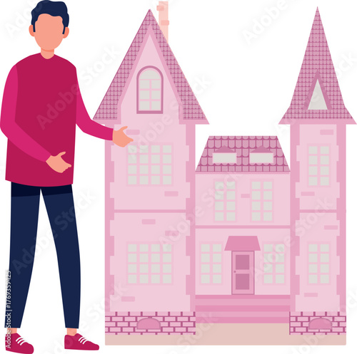 The boy is going to church in good friday.