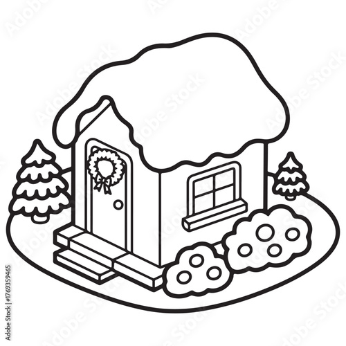 cute candle with holly bold & easy cute christmas coloring page, Whimsical Gingerbread House Coloring Pages for Kids & Adults, Christmas Coloring Pages, bold & easy cozy winter coloring book pages,