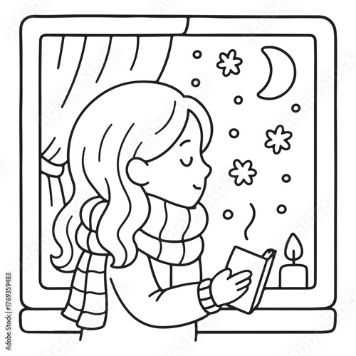 cute candle with holly bold & easy cute christmas coloring page, Whimsical Gingerbread House Coloring Pages for Kids & Adults, Christmas Coloring Pages, bold & easy cozy winter coloring book pages,