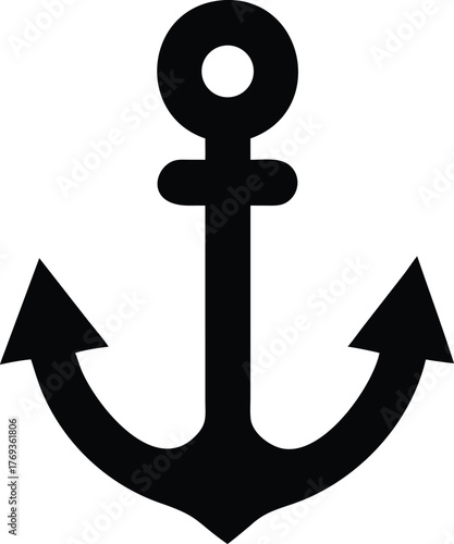 anchor silhouette vector illustration