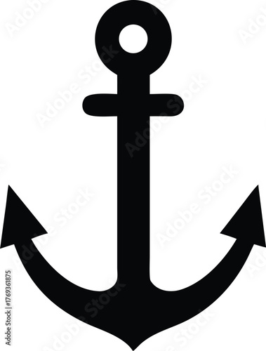 anchor silhouette vector illustration