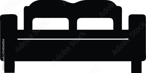 bed vector silhouette illustration
