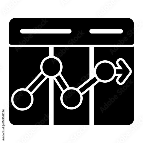 Strategic Roadmap Blueprint Scheme icon from the Customer Development icon collection (Glyph Style)