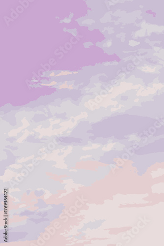 Dreamy pastel sky with soft clouds creating a serene and calming atmosphere, perfect for backgrounds, wallpapers, or creative projects looking for a touch of ethereal beauty and gentle color palette