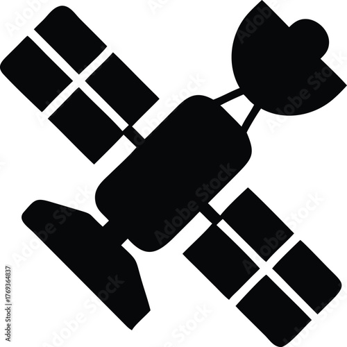 Silhouette of a satellite 