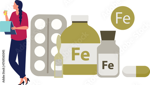 A dietitian is prescribe iron supplement.