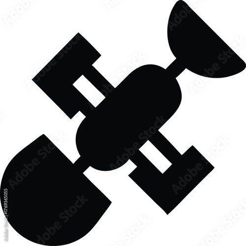 Silhouette of a satellite 