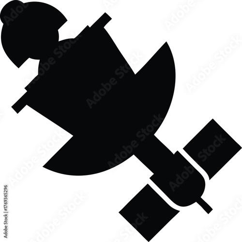 Silhouette of a satellite 