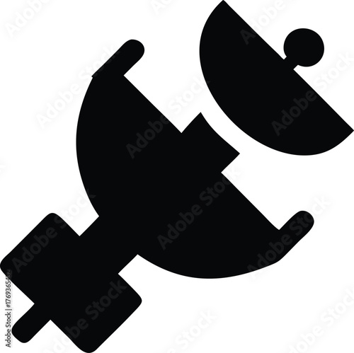 Silhouette of a satellite 