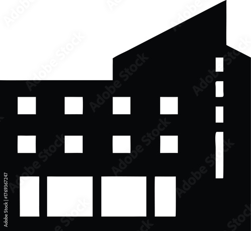 building vector silhouette