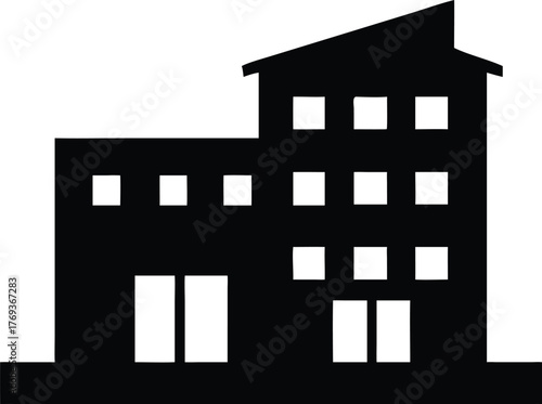 building vector silhouette