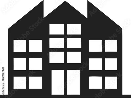 building vector silhouette