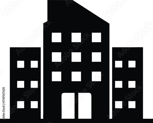 building vector silhouette