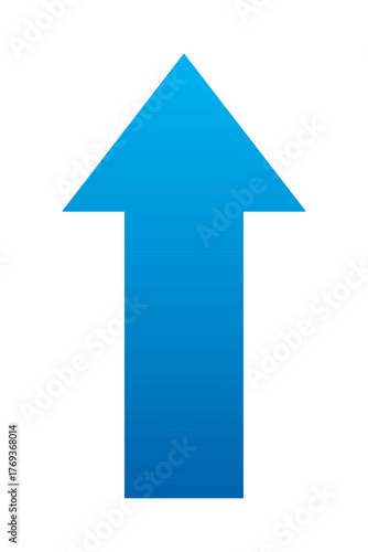 Growing Business Blue Arrow Going Up. Profit Arrow Vector Illustration. Business Concept, Growing Chart. Sales Symbol Icon with Upward Arrow. Economic Blue Arrow with Growing Trend. EPS 10.