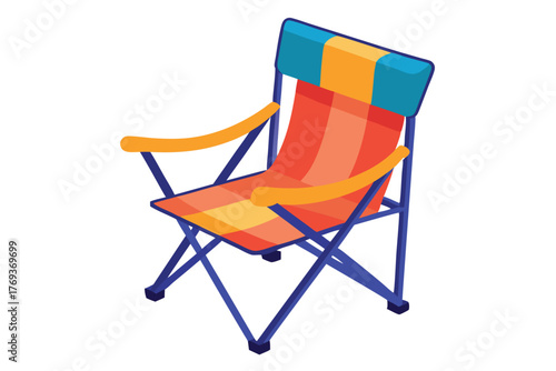 camping chair on white background