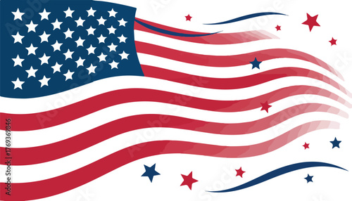 American flag with stars and red stripes flag, american, stars, stripes, red, blue, white, patriotic, symbol, nation, usa, united, states, america, independence, freedom, celebration, country, 