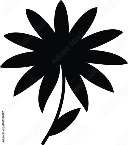 coneflower silhouette vector illustration (4).eps