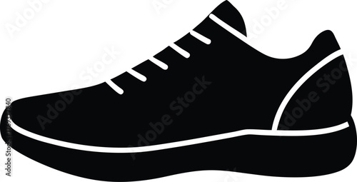 Minimalist flat design of gym shoes for athletic activities