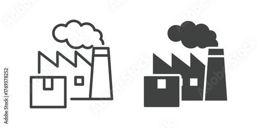 Manufacturing Icon. Line and glyph solid icon