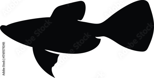guppy fish logo silhouette 