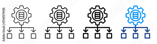 Load Balancing Icon Different Style Outline Collection Set
