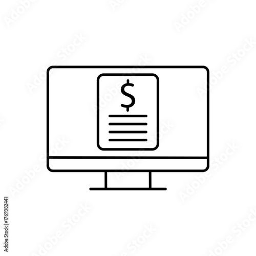 Icon of Monitoring and Supervision Process, isolated against a clean background.