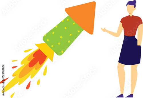 The girl is celebrating festival.