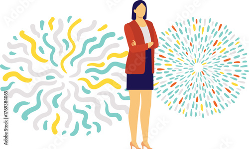 The girl is looking party celebration