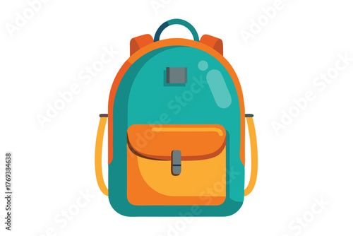school bag isolated on white background