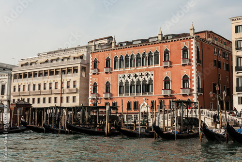 Palace Dandolo, now hotel Danieli on embankment of gulf of Venice, Italy