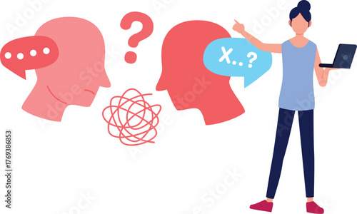 A girl is thinking about brain senses