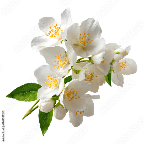 Fragrant Jasmine Blossom on Transparent Background for Professional Use
