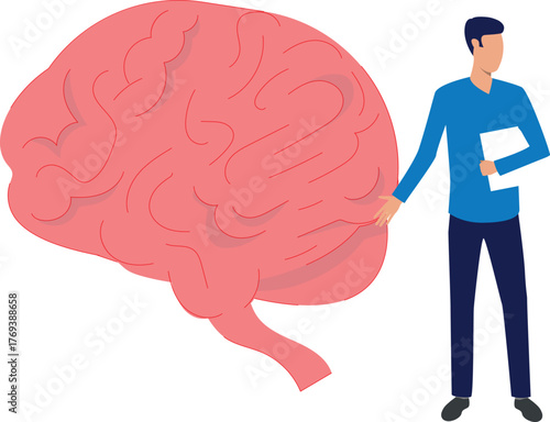 The boy is talking about human brain