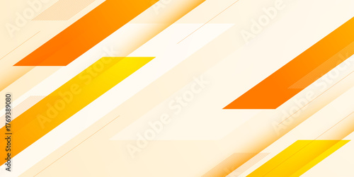 Abstract bright color banner background. Simple elegant orange color arrow concept pattern design.