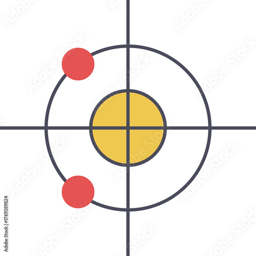 Focus Icon | Flat Design Target and Precision Symbol for Vision and Productivity