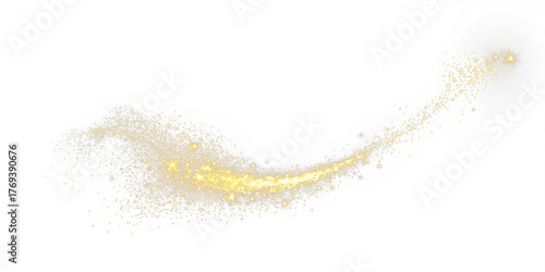 Murais de parede Silk line PNG Overlay on transparent background with shimmering motes and taper for refined strokes